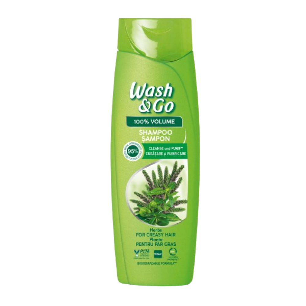 2058-1000x1000h Шампоан Wash & Go хербъл 360мл. - Image 1