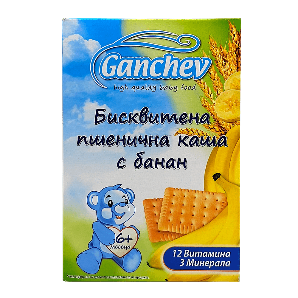biskvitena-pshenichena-kasha-s-banan Ganchev бисквитена пшенична млечна каша с банан - Image 1