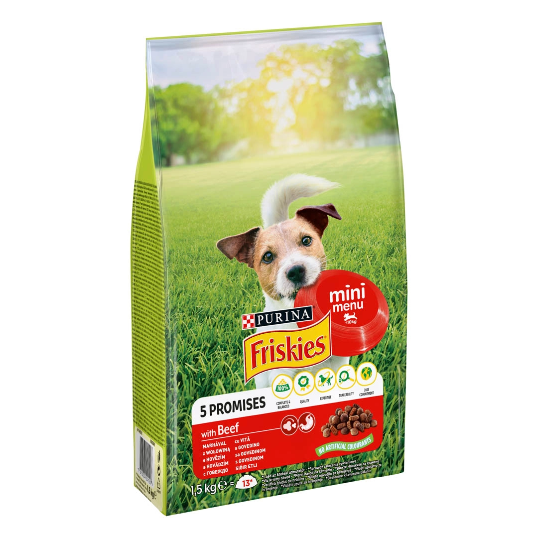 friskiesminimenumiks_kmarket Friskies Куче Мини Меню Микс Говеждо 1,5кг. - Image 1