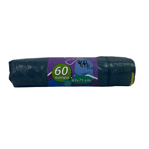 6 Чували с връв 64x71см (60л) - 10бр. в ролка - Image 1